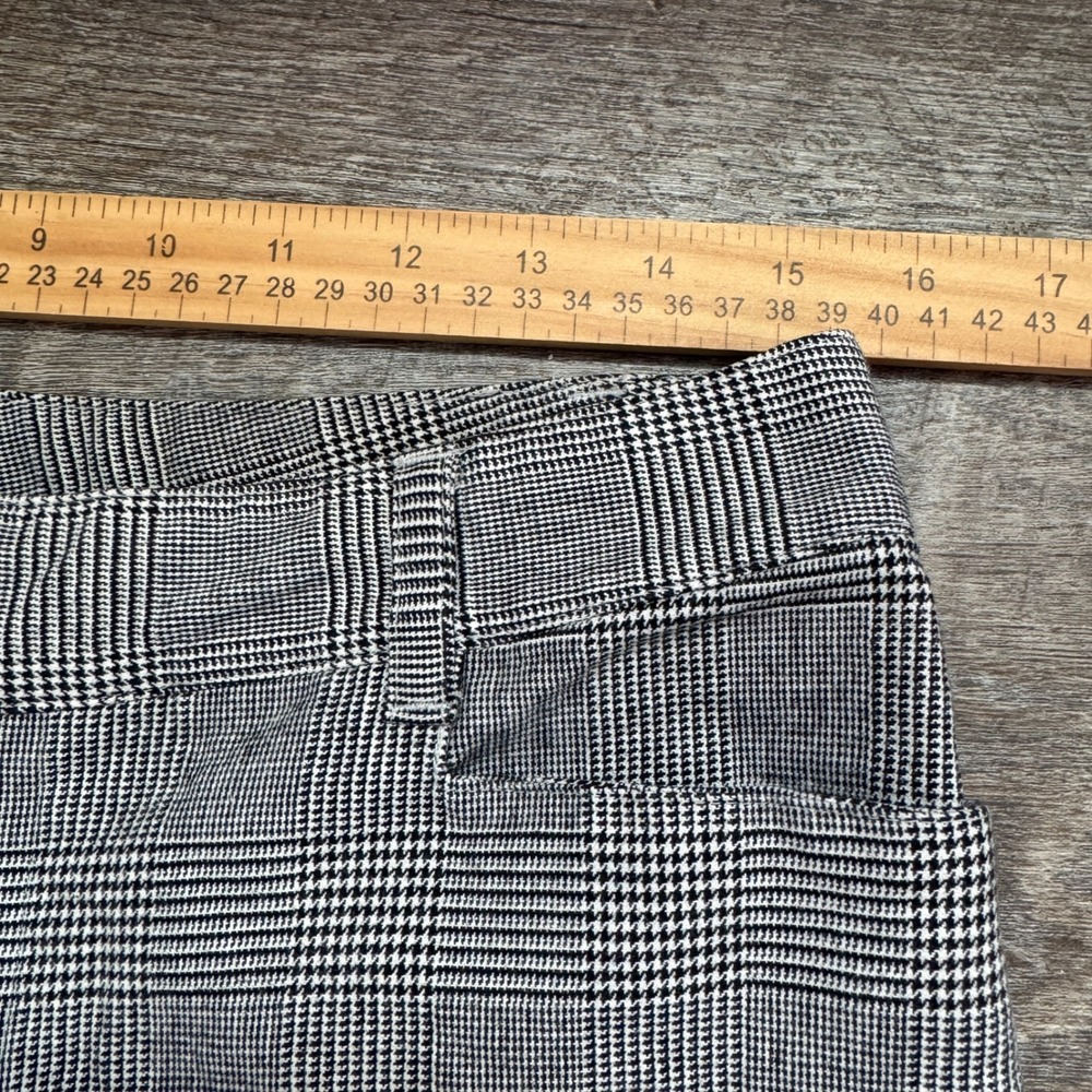 Lauren Ralph Lauren Adelle Slim Pants 8 Black White Glen Plaid Stretch Trousers - Picture 4 of 8